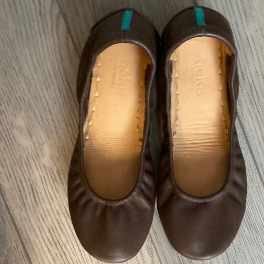 Brown Leather Ballet Flats